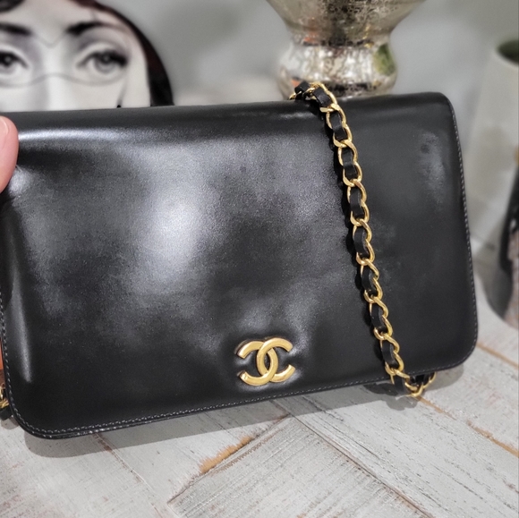 Chanel smooth leather single flap shoulder bag - Picture 2 of 8